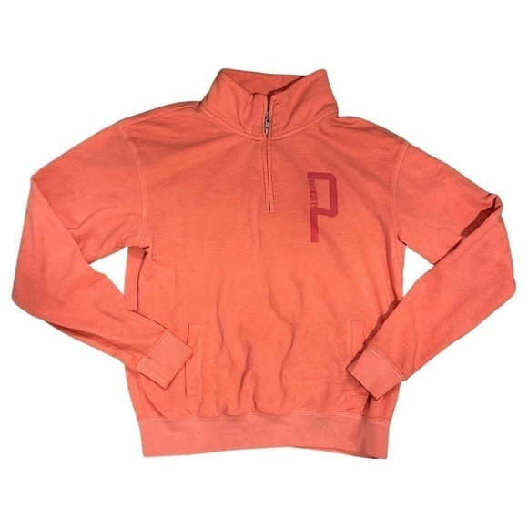 PINK Victoria's Secret Tops - ⭐️PINK quarterzip coral sweatshirt